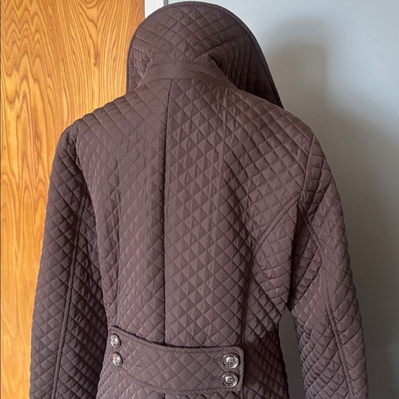 Ivanka Trump Quilted Brown Trench Coat - Picture 3 of 8